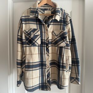 NWT Thread and Supply fleecy shacket large